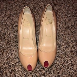 Christian Louboutin Platform Peep Toe Pumps